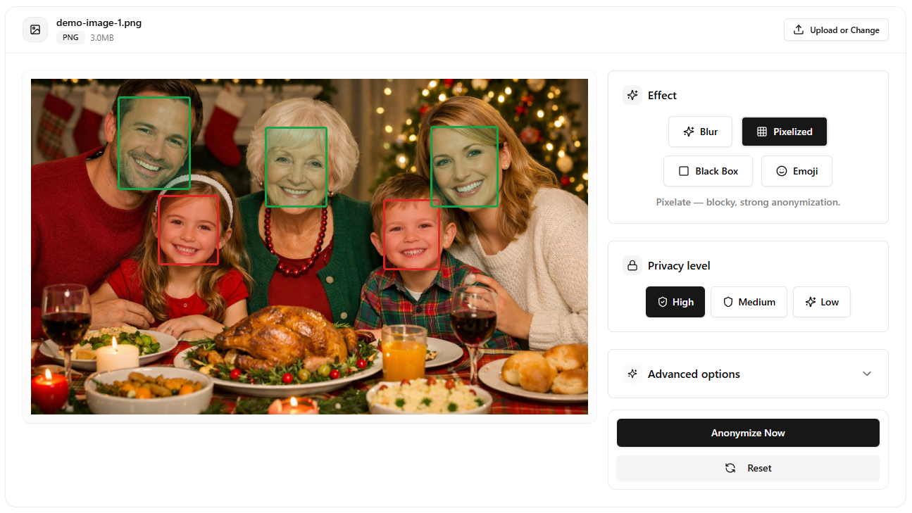 Sample photo before anonymization