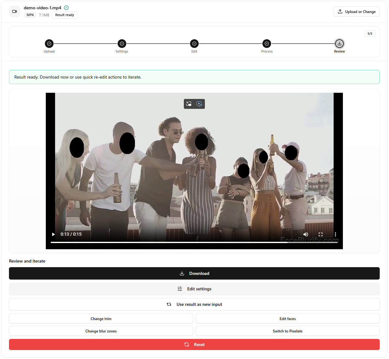 Selective analysis step