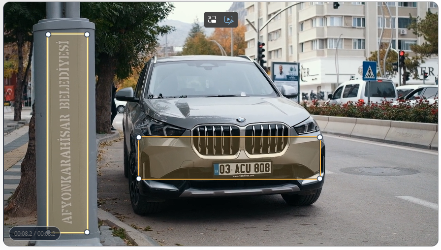 FaceBlurify manual blur zones editor with box and ellipse tools