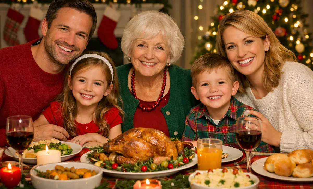 Sample family photo used for face anonymization examples